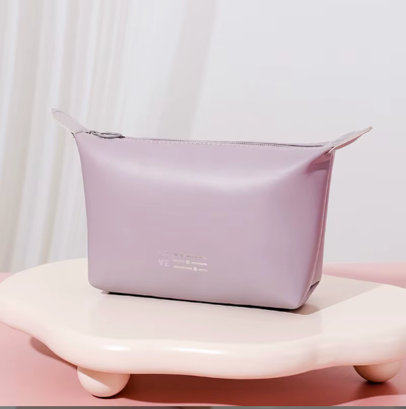 Luxury "Luméa" Leather Makeup Bag - Premium Cosmetic Organizer